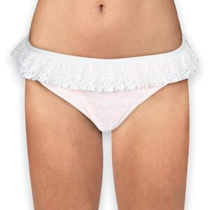 Kate Spade | Lace Overlay Creme Bikini Bottom